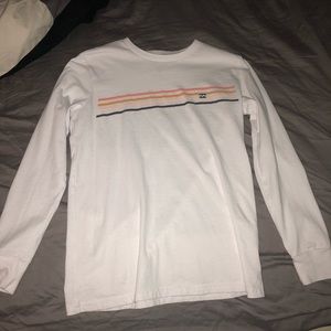 rip curl/ long sleeve/ white and colored stripes